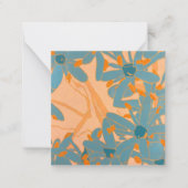 Carte De Correspondance Contemporary Leaf Design in Peach (Devant)