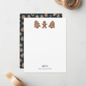 Carte De Correspondance Cookies de Noël (Devant/Arrière en situation)