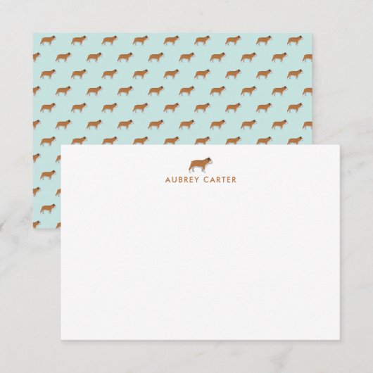 Carte De Correspondance Cool Bulldog Merci personnalisé (Devant / Derrière)