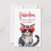 Carte De Correspondance Cool Chat Kitten Enfants Valentines Jour (Devant)