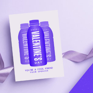 Carte De Correspondance Cool violet sport boire amusant classe Valentine