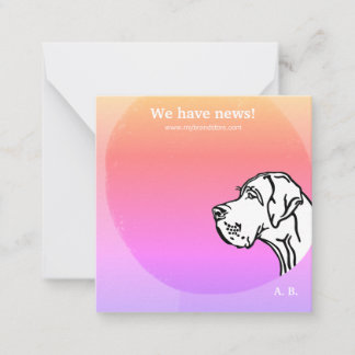 Carte De Correspondance coole grün lila GRAPHIC DESIGN Note Card