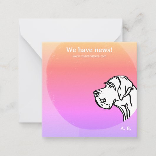 Carte De Correspondance coole grün lila GRAPHIC DESIGN Note Card (Devant)