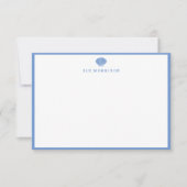 Carte De Correspondance Coquillage bleu classique Papeterie personnalisée  (Devant)