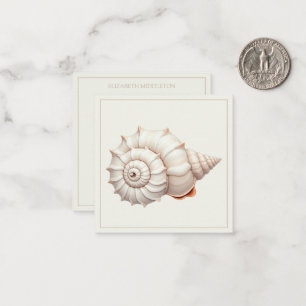 Carte De Correspondance Coquillages côtiers crème et tan Personnalisés
