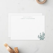 Carte De Correspondance Corail de mer vert moderne personnalisé (Devant/Arrière en situation)