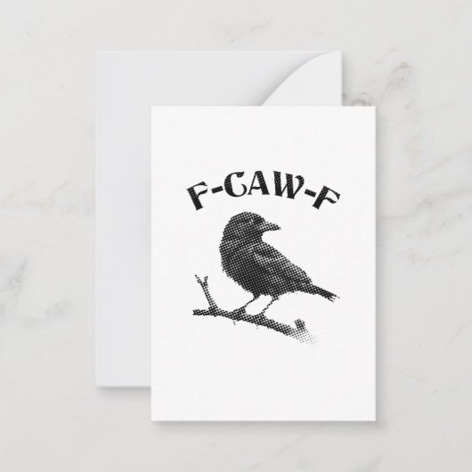 Carte De Correspondance Corbeau F-CAW-F Halloween (Devant)