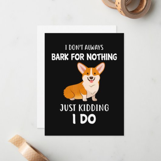 Carte De Correspondance Corgi (Devant/Arrière en situation)