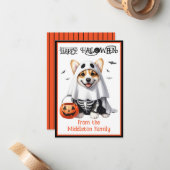 Carte De Correspondance Corgi Chien Chien Chien Chien Heureux Halloween (Devant/Arrière en situation)