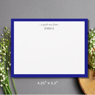 Carte De Correspondance Correspondance Bleue Chic Moderne