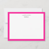 Carte De Correspondance Correspondance Chic Girly Moderne Hot Rose (Devant)