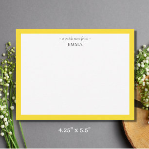 Carte De Correspondance Correspondance chic moderne ananas jaune