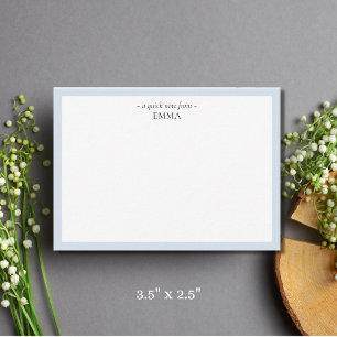 Carte De Correspondance Correspondance chic moderne en petite poudre bleue