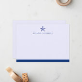 Carte De Correspondance Correspondance de la marine à thème nautique (Devant/Arrière en situation)