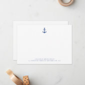 Carte De Correspondance Correspondance marine Ancre nautique (Devant/Arrière en situation)