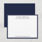 Carte De Correspondance Correspondance professionnelle Denim Blue (Devant / Derrière)