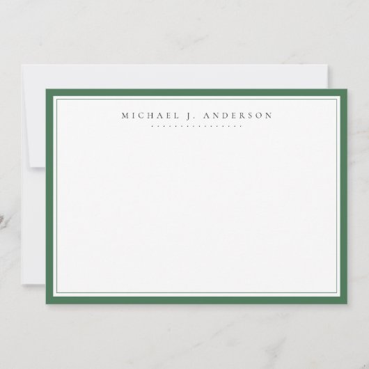 Carte De Correspondance Correspondance professionnelle Hunter Green (Devant)