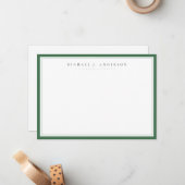 Carte De Correspondance Correspondance professionnelle Hunter Green (Devant/Arrière en situation)