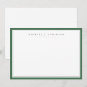 Carte De Correspondance Correspondance professionnelle Hunter Green (Devant / Derrière)