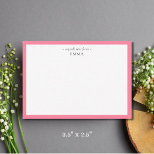 Carte De Correspondance Correspondance rose Chic Moderne
