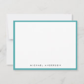 Carte De Correspondance Correspondance turquoise Bleu Classique (Devant)