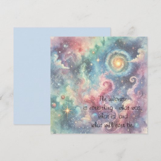 Carte De Correspondance Cosmos & Citation (Devant / Derrière)
