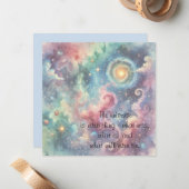 Carte De Correspondance Cosmos & Citation (Devant/Arrière en situation)