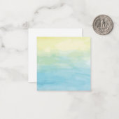 Carte De Correspondance Couche d'aquarelle (Devant/Arrière en situation)