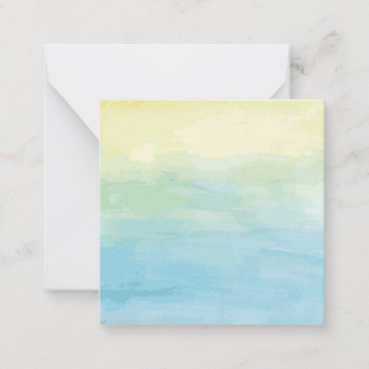 Carte De Correspondance Coucher de soleil à l'aquarelle (Devant)
