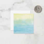 Carte De Correspondance Coucher de soleil à l'aquarelle (Devant/Arrière en situation)