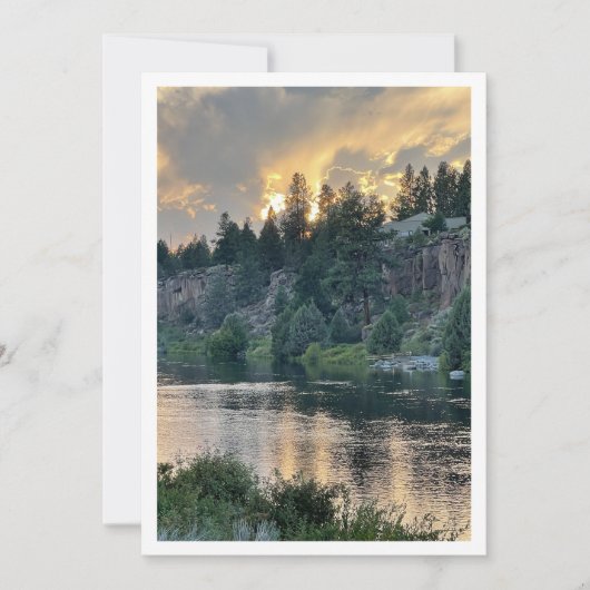 Carte De Correspondance Coucher de soleil sur une rivière (Devant)