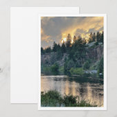 Carte De Correspondance Coucher de soleil sur une rivière (Devant / Derrière)