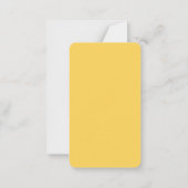 Carte De Correspondance Couleur créative Jaune Plaine Élégante Simple (Dos)