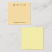 Carte De Correspondance Couleur crème beige Écriture manuscrite profession (Devant / Derrière)