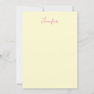 Carte De Correspondance Couleur crème élégant minimaliste moderne nom simp