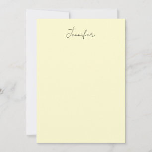 Carte De Correspondance Couleur crème élégant moderne minimaliste nom simp