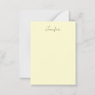 Carte De Correspondance Couleur crème élégant moderne minimaliste nom simp
