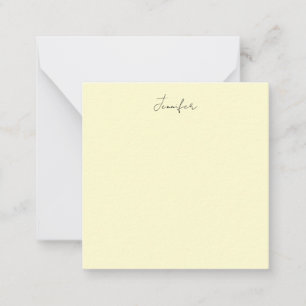 Carte De Correspondance Couleur crème élégant moderne minimaliste nom simp