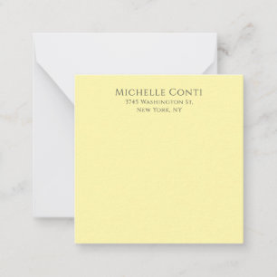Carte De Correspondance Couleur crème Minimaliste Plain élégant moderne
