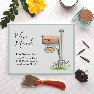 Carte De Correspondance Couleur d'aquarelle de boîte aux lettres Nouvelle 