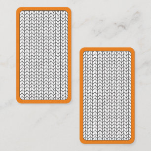 Carte De Correspondance COULEUR DE VOTRE PROPRE Signet Tricot / Orange