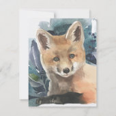 Carte De Correspondance Couleur d'eau Renard Rouge (Dos)