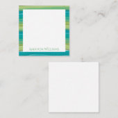 Carte De Correspondance Couleur d'eau turquoise personnalisée (Devant / Derrière)