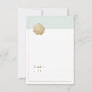 Carte De Correspondance Couleur éditable minimaliste moderne mariage merci