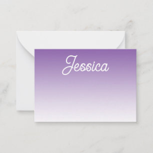 Carte De Correspondance Couleur lilas clair ombrée (modifiable) et votre t