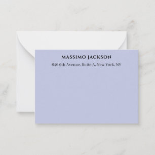 Carte De Correspondance Couleur lilas professionnel design minimaliste mod