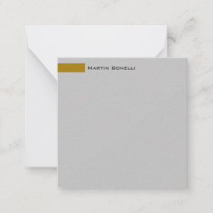 Carte De Correspondance Couleur Or moderne Gris Personnalisé Facile Modifi