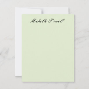 Carte De Correspondance Couleur Pastel Clair Moderne Script Tendance