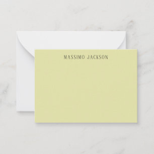 Carte De Correspondance Couleur pastel personnalisée nom minimaliste perso