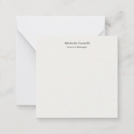 Carte De Correspondance Couleur Pastel Professionnel Unique Classique Simp (Devant)